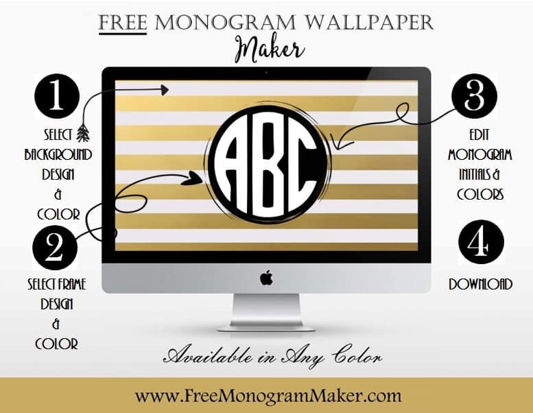 Free Monogram Wallpaper Maker Customize Online