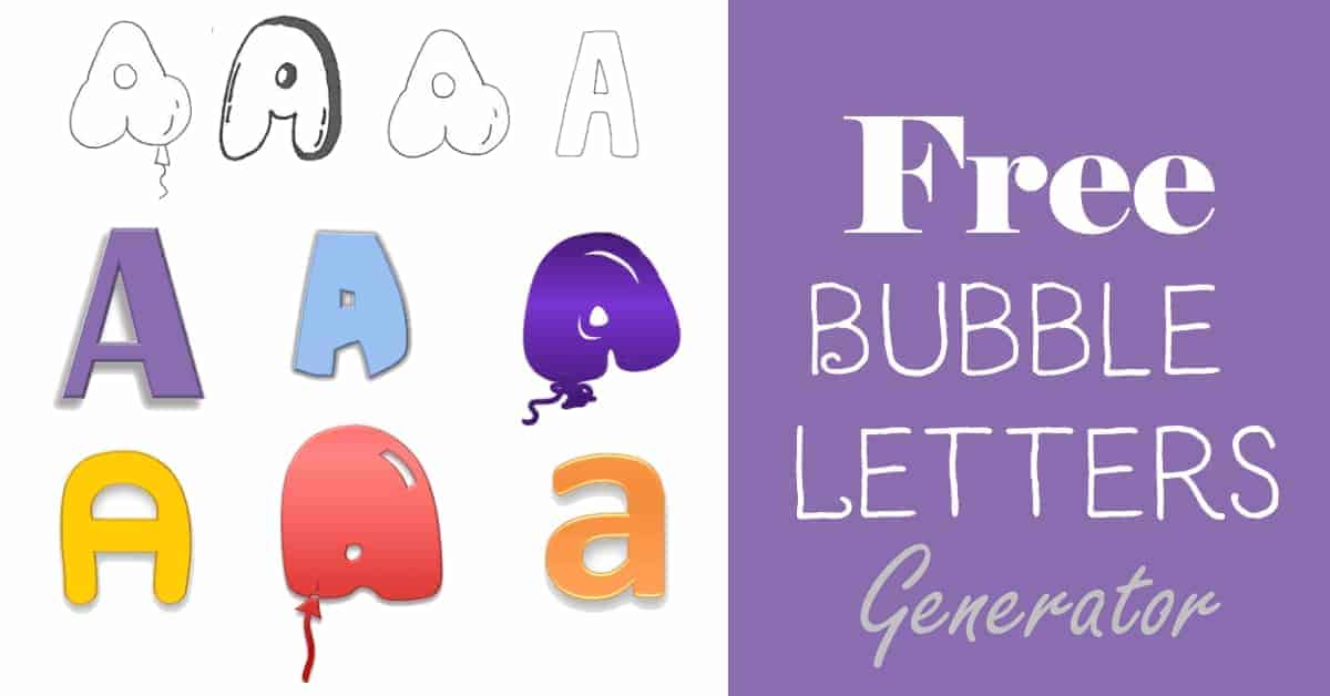 Bubble Letter Name Generator Printable