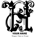 Letter H Monogram | Customize Online | Instant Download